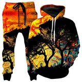 Colorful Abstract Mandala 3D Print Hoodies Pants Set Men's Sweatshirts Sweatpants Two Piece Suits Outdoor Tracksuit Man Clothing
