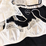 Sexy Underwear Set for Women Ultra-thin Bra Set French Lace Breathable Bralette Female Silk Comfort Bras and Thong Lingerie