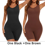POKARLA Sexy Bodysuits Full Coverage Shapewear Thigh Slim Body Suit Wide Shoulder Body Shaper Jumpsuit Seamless Shapers Slimmer