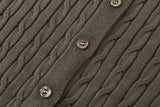 AS AW25 new design knitting cable cardigan + ribbing mockneck dress maxi length match for lady wear