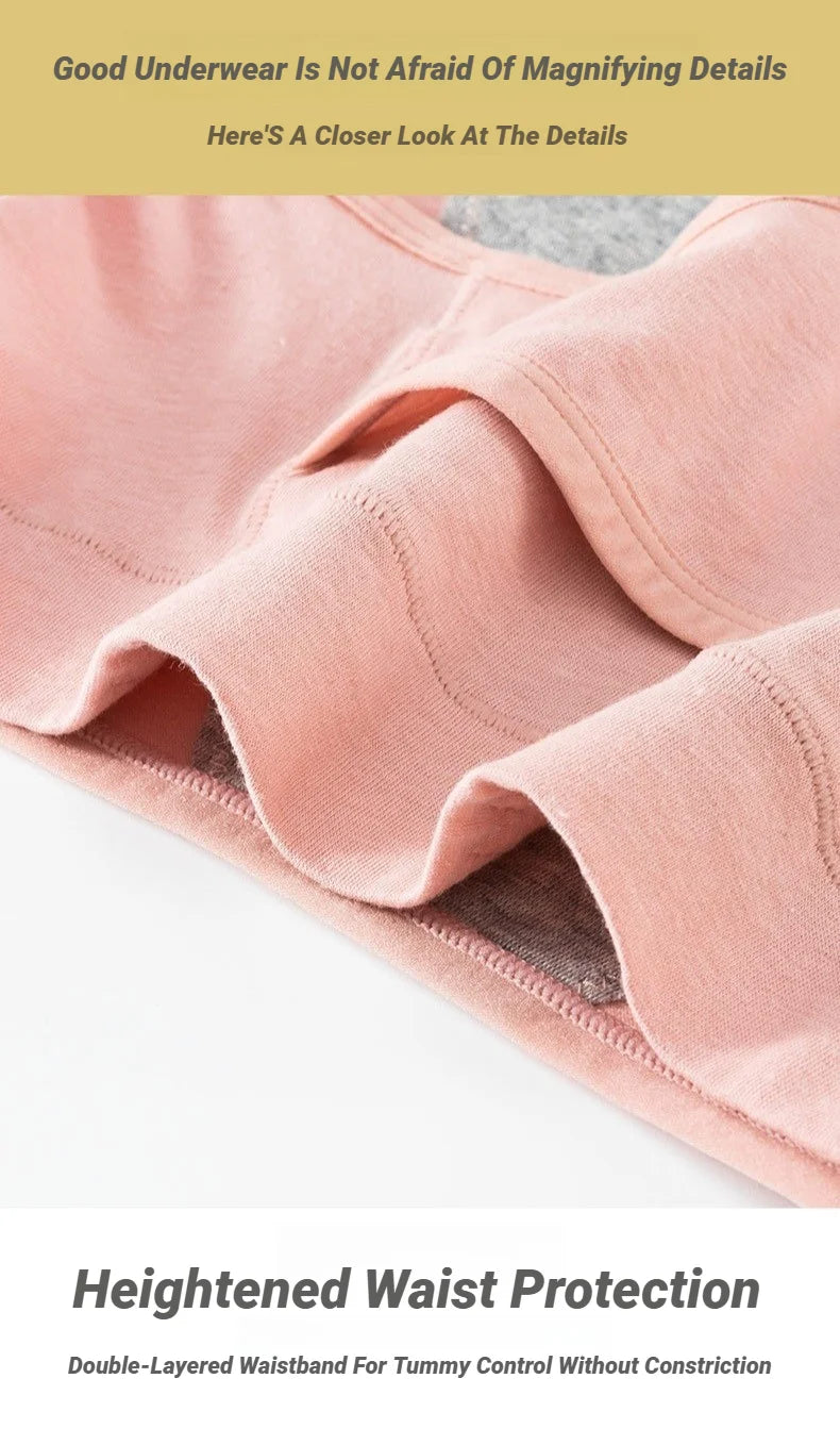 4Pcs Women'S Menstrual Panties High Waist Cotton Briefs Lingerie Physiological Pants Leak Proof Underwear Ladies Period Panty