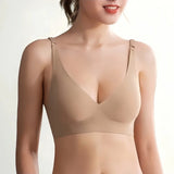 2Pcs/Set Seamless Bras For Women Wireless Underwear Push Up Bralette Soft Padded Deep V Sexy Lingerie Sleepwear Intimates S-3XL