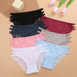 3PC/Set Women's Sexy Floral Lace Panties Low Rise Hollow Out Briefs Transparent Underwear Female Elastic Straps Soft Lingerie
