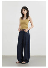 CHIC VEN Women's Jeans Loose Casual New High Waist Split Female Wide Leg Denim Pants  Spring Autumn 2025