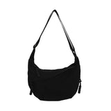 Solid color trendy shoulder bag, personalized multifunctional canvas bag, daily minimalist dumpling bag