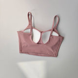 High-end Sports Bra Gym Camisole Fixed Pad Push-up Sports Underwear Women's Strapless Beauty Back Training Fitness Bra Yoga Bra