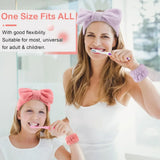Women's Soft Coral Fleece Headband Wide Bow Hair Band Wristband for Skincare Face Washing Hair Accessories