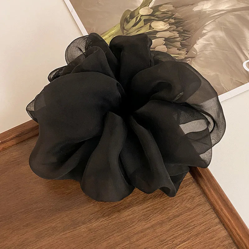 Large Mesh Hair Rope for Women Simple and Fashiona  Does Not Hurt The Hair Hair Rope Cute Girl High Ponytail Scrunchie