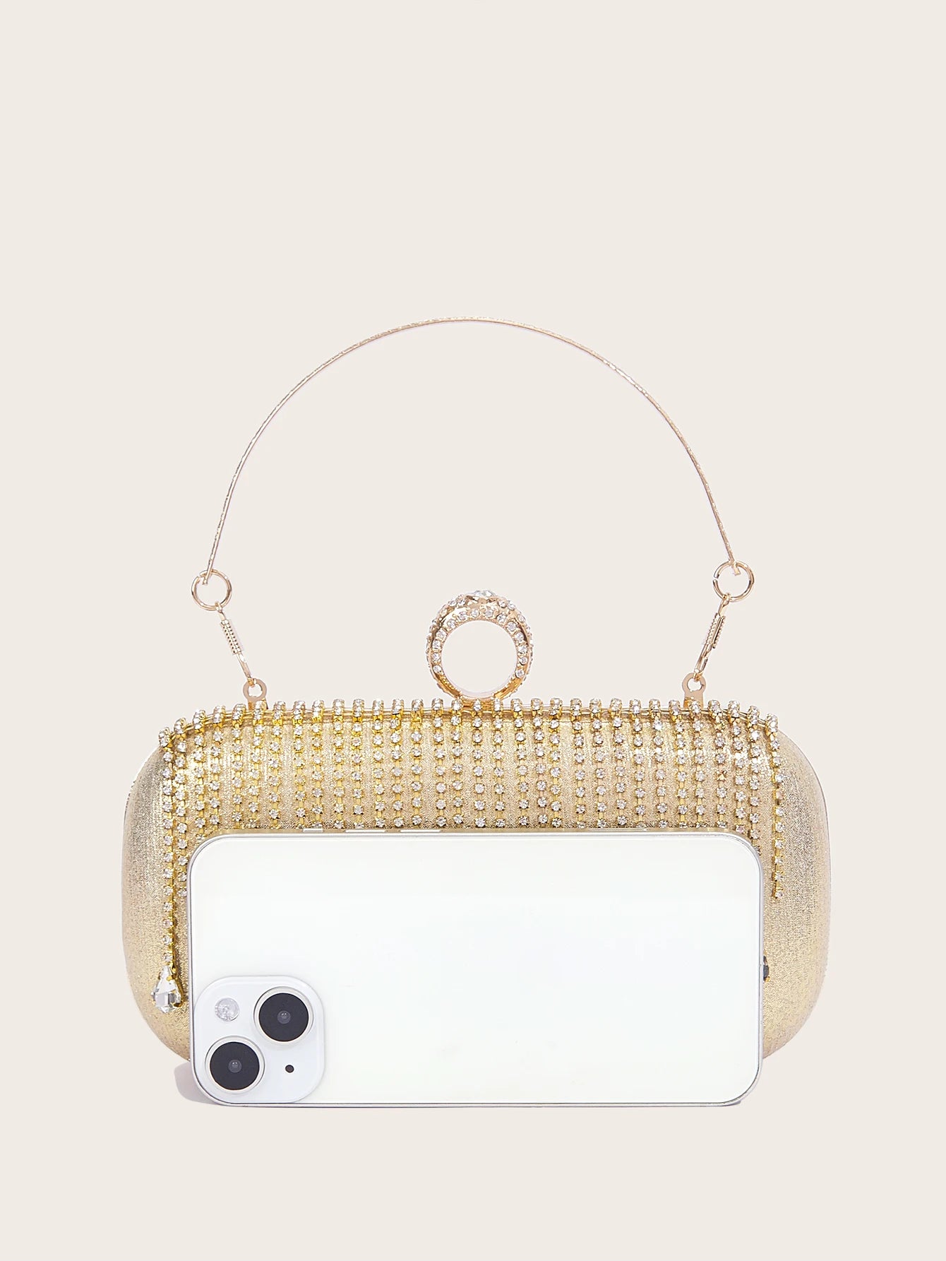 @Luxury Evening Clutch Bag Wedding Rhinestone Tassel Handbag Silver Purse Party Shoulder Bag for Women Fashion Black Bag