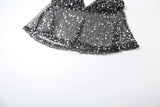 Weird Puss Sequins Patchwork Mesh Camisole Women v-Neck Sexy Backless Summer Trend Street Midnight Versatile Hottie Classic Tops