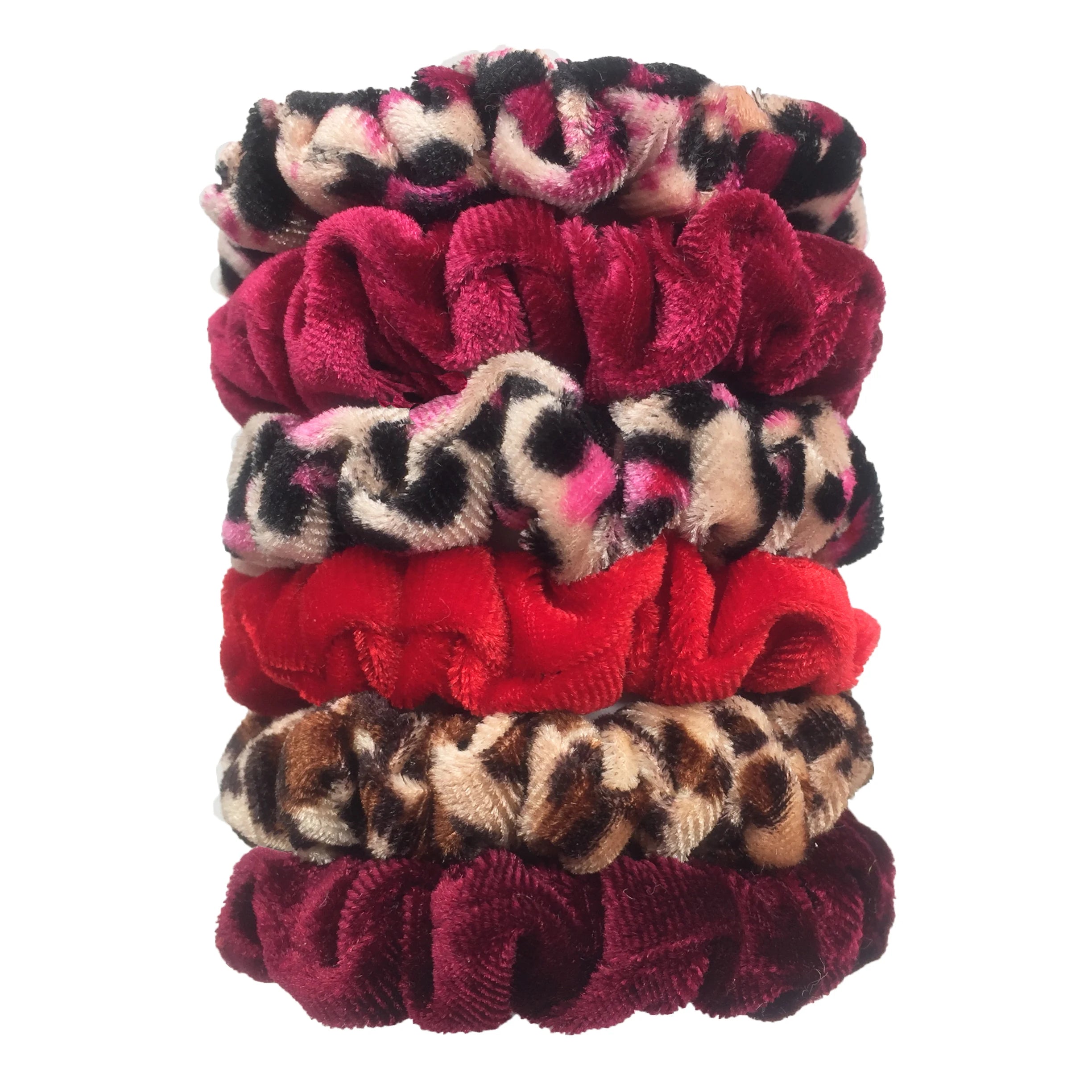 24/50/6pcs Scrunchies Women Velvet accessoires for boutique Cute Leopard High Quality Elastic Headwear Ponytail Hair Tie