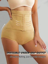 2PC,Women Seamless High Waist Waist Cincher Panty Briefs Strong Compression Faja Shaperwear Tummy Control Body Shaper Belly Shaping Butt Lifting Underwear