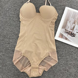 Naisstoo Women Shapewear Bodysuit for Tummy Control Seamless Body Shaper Thong Jumpsuit Bras