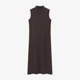 AS AW25 new design knitting cable cardigan + ribbing mockneck dress maxi length match for lady wear