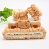 Cute Cat Ears Headband And Wristbands Plush Headband Washing Face Hairbands Suitable For Women And Men Home Casual Headwear