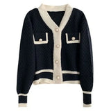 AOSSVIAO Korean Fashion New Loose Long-sleeved Knit Women's Sweater 2026 Autumn Winter Outwear Cardigan