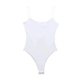 MUJER White Black Body Woman Sleeveless Tight Bodysuit Lingerie Sexy Woman Bodys Bodycon Backless Bodysuit Women Summer Tops