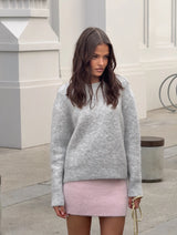 Hirsionsan Basic O Neck Basic Sleeve Sweater Women 2025 Oversized Short Knitted Wool Pullover Female Casual Thick Warm Soft Tops