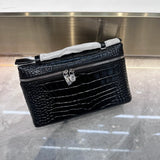 Shoulder Bag Handbag women Luxury Women's Crocodile Embossed Mobile Phone Handbag Brand New LP19 Genuine Leather Mini Small size