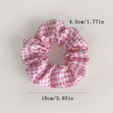 5pcs Polka Dot Hair Ties Cute Fabric Scrunchies Floral Print Hair Bands Elegant Academy Style for All Ages