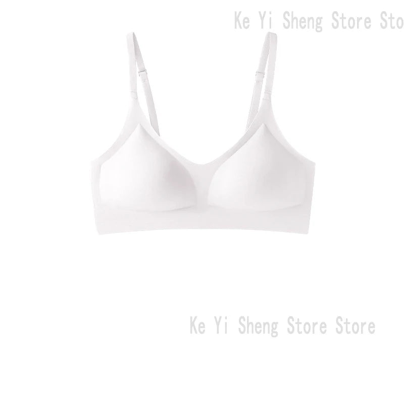 Women's bra, seamless underwear, large breasts, small breasts, gathering, thin semi-fixed cup, beautiful back bra, sexy