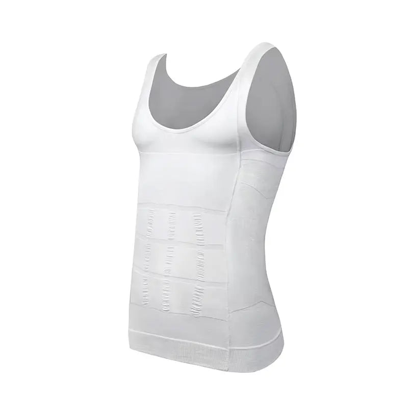 Men Slimming Body Shaper Abdomen Reducer Underwear Tank Top Sleevelss Wide Strap Shapewear Fitness Posture Correct Belly Abdominal Fat Reducer Vest Breathable Soft Waist Trainer S-3XL