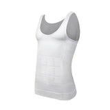Men Slimming Body Shaper Abdomen Reducer Underwear Tank Top Sleevelss Wide Strap Shapewear Fitness Posture Correct Belly Abdominal Fat Reducer Vest Breathable Soft Waist Trainer S-3XL