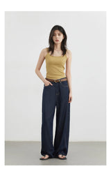 CHIC VEN Women's Jeans Loose Casual New High Waist Split Female Wide Leg Denim Pants  Spring Autumn 2025