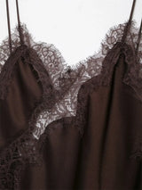 Elegant Asymmetrical Lace Lace Patchwork Top Sleeveless Backless Camisole Tops V Neck Sexy Lace Women tank top Summer Wear