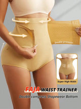 2PC,Women Seamless High Waist Waist Cincher Panty Briefs Strong Compression Faja Shaperwear Tummy Control Body Shaper Belly Shaping Butt Lifting Underwear
