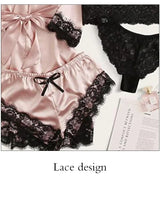 4 Pieces Woman Sleepwear Pajamas Ser With Robe Sexy Lace Lingerie Bathrobe Silk Satin Home Clothed Nightwear Robe