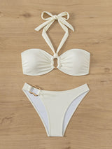 "2026 Sexy Bandeau Push-Up Bikini Set - Brazilian Thong Swimwear for Women"