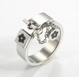 Personality Round Beads Ring Band Small Clear Crystal Zircon Waterproof Stainless Steel Rings Simple Granular Fine Jewelry