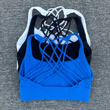 New Fitness Sports Bra for Women Push Up Cross Back Shockproof Running Gym Training Workout Yoga Underwear Crop Tops