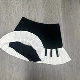 Spring Black White Spliced Women Short Skirt Y2k Slim Design Harajuku Mini Skirt Female Empire Korea Style Chic Piano Skirt