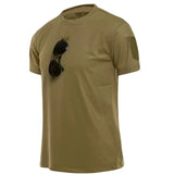 Men Summer Quick Dry Breathable Elastic Military Tactical Shirts Pullerover Hiking Camping Tops Climbing Tees Sports Gym T-shirt