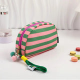 Women's Striped Beach Clutch Bag Versatile Small Woven Crochet Handbags Purses Knitting Dumpling Clutch Casual Bag