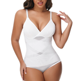 Women Cross Tummy Control Shapewear Sexy Mesh Slimming Waist Briefs Bodysuit Thin Breast Cup Body Shaper Butt Lifter Smooth Body