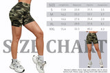 Women's Athletic Camo Print Yoga Shorts High Waist Slim Fitness Shorts Tummy Control Cycling Yoga Pants