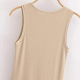 HXAO Women's Black Long Dresses 2025 Spring Sleeveless Elegant Dresses Fashion Casual Vintage Party Khaki Dresses Vestidos