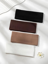 4 Simple and stylish women's solid color elastic hair tie set Cute face-washing and makeup headband Retro sports running yoga he