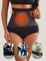 Flarixa 1/2/3Pcs Seamless Women's High Waist Abdomen Control Panties Magnetic Therapy Warm Uterus Underwear Body Shaping Briefs