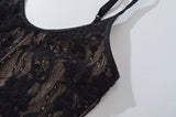 Sexy See Through Lace With Lining Backless Spaghetti Strap Bodysuit Woman Sling Tight Short Jumpsuit Slim Fit Rompers Playsuits