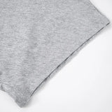 Fashion Casual Solid Gray Cropped T-shirt 2025 Woman Clothes O-neck Corset Tops Streetwear Girls Spring Summer Short Tee Shirts
