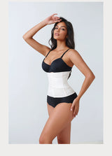 New Adjustable Waist Trainer for Women Double Belts Neoprene Corset with Zipper Workout Cincher for Tummy Control & Back Support