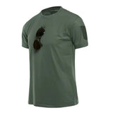 Men Summer Quick Dry Breathable Elastic Military Tactical Shirts Pullerover Hiking Camping Tops Climbing Tees Sports Gym T-shirt