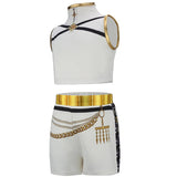 3PS Children's Girls Dance Performance Set Carnival Cosplay Costume Set Halloween Party Set Carnival Costumes 3-10 Years Old