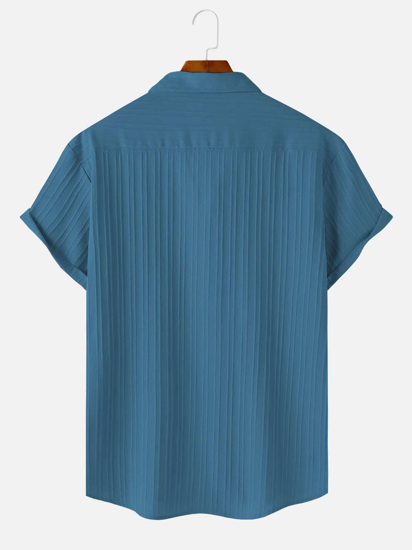 Men's  Comfortable Shirt Summer Beach Men's Shirt   Men's Short Sleeve Shirts  Solid Color Casual Short Sleeve Shirt