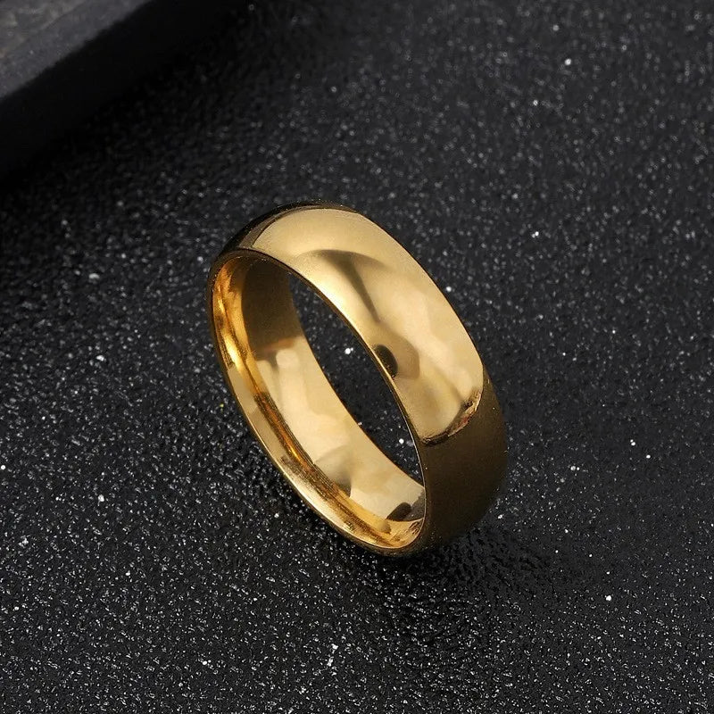 2mm Thin Stainless Steel Rings Rose Gold Fashion Simple Titanium Steel Rings for Women Girl Gifts