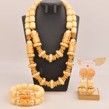 32inches 2Layers orange artifinal nigerian coral bead jewelry set wedding
